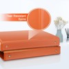 Itopfox 3 Ring Binder with Clear View Cover, Holds 200 Sheets of US Letter Size Paper, 6 Pack in Vibrant Orange for Office & Classroom Organization - 2 of 4