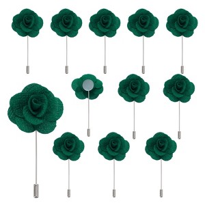 Unique Bargains Camellia Boutonnieres Pins for Formal Party Easy to Use Artificial Flowers 12pcs - 1 of 4