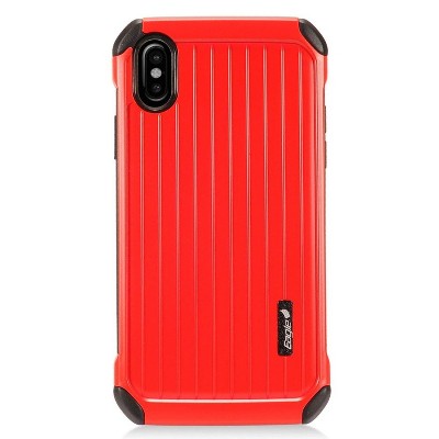 Apple iPhone X Case, by Insten Carry On Dual Layer [Shock Absorbing] Hybrid Hard Snap-in Case Cover For Apple iPhone X, Red/Black by Eagle