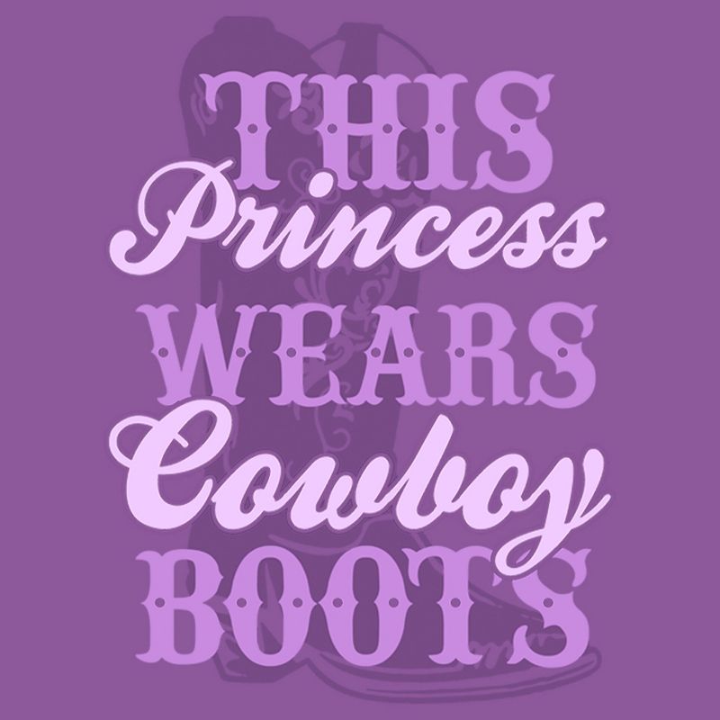 Girl's Lost Gods This Princess Wears Cowboy Boots T-Shirt, 2 of 5
