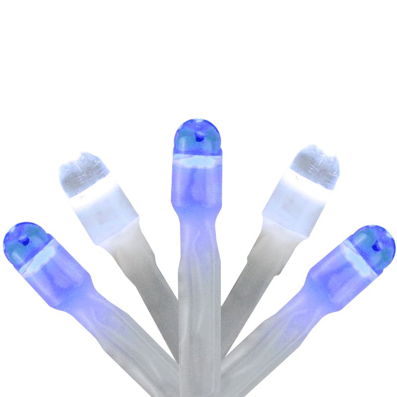 Brite Star 150ct Mini LED Swag String Lights Blue/White - 9' White Wire, 2 of 4