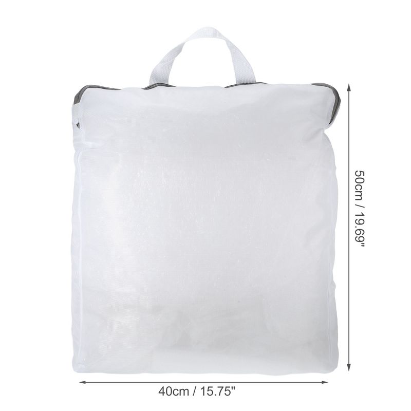 Unique Bargains Portable Laundry Bag White Gray 1 Pc, 3 of 7