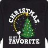 Boys' - Peanuts - Christmas Is My Favorite Long Sleeve Graphic T-Shirt - 2 of 4