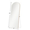 Dovelina Wood Frame Arch Top Full Length Mirror Leaning Mirror - 4 of 4