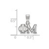 Black Bow Jewelry Sterling Silver Phi Mu Greek Life Small Pendant - 2 of 3