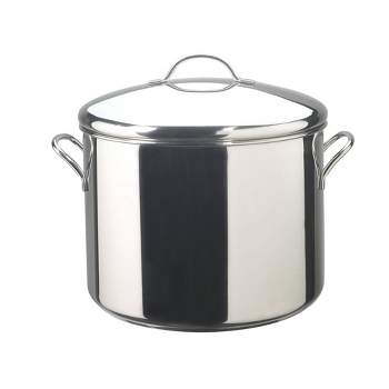 Gibson Home Breton 3 Piece Aluminum Stockpot With Steamer and Lid