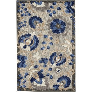 Nourison Aloha Floral Textured Outdoor Area Rug - 1 of 4
