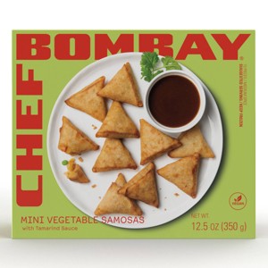Chef Bombay Vegan Frozen Mini Vegetable Samosas - 12.5oz - 1 of 4