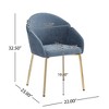 Beige Dining Chairs with Handrails - 2-Pack for Enhanced Comfort and Style - 3 of 3