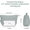 Narwey Puffy Makeup Bag for Purse Travel  Puffer Cosmetic Bag Makeup Zipper Pouch - 3 of 4