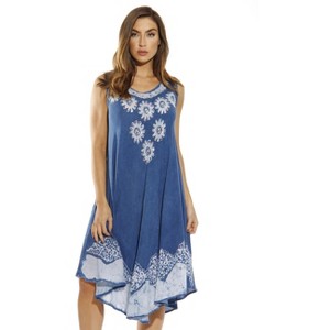 Riviera Sun Batik Embroidered Dress Sundresses for Women - 1 of 2