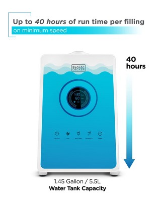 White Ultrasonic Humidifier with Remote and Digital Touch Panel