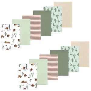 Luvable Friends Hudson Baby Flannel Burp Cloths 12pk Set - 1 of 2