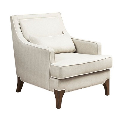 NicBex Polyester Accent Chair,Upholstered Living Room Chairs with Welted Backrest and Pillow,Modern Armchair,Accent Chairs for Living Room