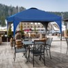 Tangkula Pop-up Canopy Tent 8’ x 8’ Height Adjustable Commercial Instant Canopy w/ Portable Roller Bag Blue/ White/ Grey - image 3 of 4