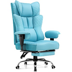 COMHOMA Desk Office Chair 400LBS, Big and Tall Computer Chair, Wide Ergonomic Chair with Footrest - 1 of 4
