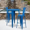 Flash Furniture Commercial Grade 30" Round Metal Indoor-Outdoor Bar Table Set with 2 Cafe Stools - 2 of 4
