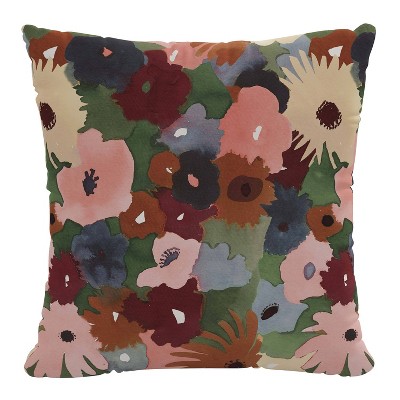 18"x18" Polyester Insert in Floral Square Throw Pillow - Skyline Furniture