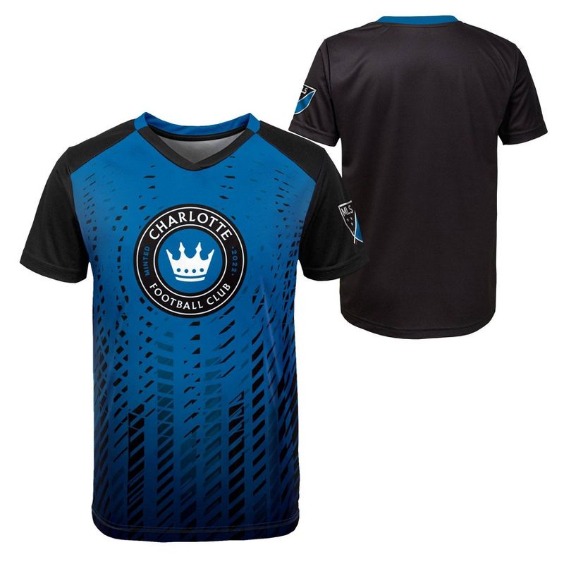 MLS Charlotte FC Boys&#39; Sublimated Poly Jersey, 1 of 4