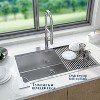 Acekool 30"x22" Drop-In Kitchen Workstation Sink, 16-Gauge Stainless Steel, 10" Deep Single Bowl with 6 Accessories - 3 of 4