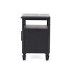CAVINAS 15"Modern Nightstand with Wood Grain Design,Mid-century Bedside Table with 4 Iron Legs,Vintage Nightstand for Bedroom - 4 of 4
