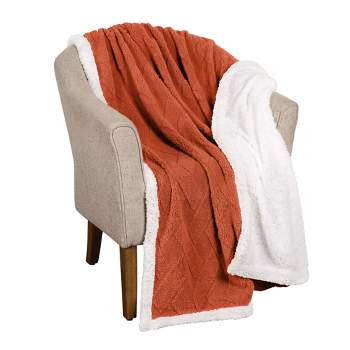 Nuuk Jacquard Lattice Fleece Plush Reversible Throw Blanket Medium Weight Fluffy Bedding by Blue Nile Mills