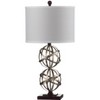 Haley Double Sphere Lamp (Set of 2) - 28 Inch Height - LIT4321 - Antique Silver - Safavieh - 4 of 4