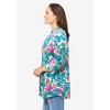 Woman Within Women's Plus Size Rayon 7-Day Three-Quarter Sleeve Tab-Front Tunic - 4 of 4