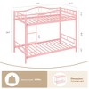 Twin Over Twin Bunk Bed with Ladder - Heavy Duty Metal Frame, 400 lb Weight Capacity, Full Safety Guardrail, Space-Saving Design (Gray) - 3 of 4