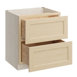 CASAINC 30 in. W x 34.5 in. H x 24 in. D 2 Drawer Soft Close Base Kitchen Cabinet with Full Overlay Front - Plywood Ready to Assemble - 1 of 4