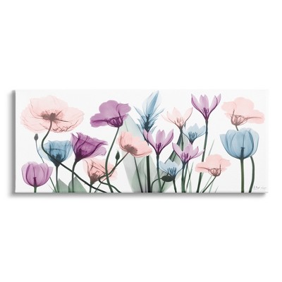 Stupell Industries Modern Translucent Pastel Tulips Flower Buds Blossoms Canvas Wall Art