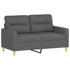 vidaXL Sofa Accent Upholstered Sofa Couch Furniture for Living Room Fabric - Black 47.2" - 1 of 4