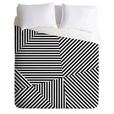 King Three Of The Possessed Dazzle New York Comforter Set Black/White - Deny Designs