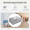Wooden Tortoise House and Indoor Outdoor Turtle Habitat with Viewing Window and Hide Area Reptile Enclosure for Small Pets - LAOTIES - 4 of 4