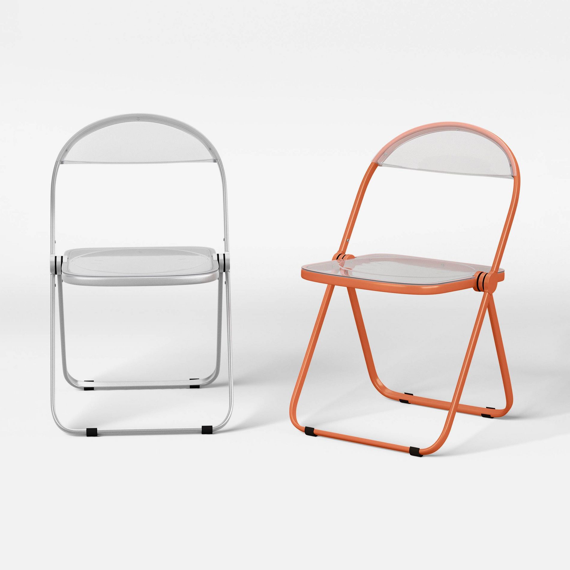 Modern Metal Acrylic Folding Chair - Room Essentials™