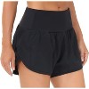 Sportneer Black Small Womens High Waisted Running Shorts Quick Dry Athletic Workout Shorts with Mesh Liner Zipper Pockets - 2 of 4