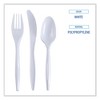 Boardwalk Three-Piece Cutlery Kit - Fork/Knife/Teaspoon - White - 250 kits - 3 of 4