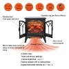 24-Inch 3D Flame Electric Infrared Quartz Fireplace Stove with Remote Control - 4 of 4
