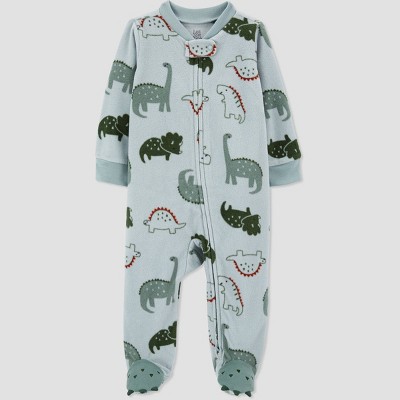 Baby Boys' Dino Footed Pajama - Just One You® made by carter's Blue Newborn