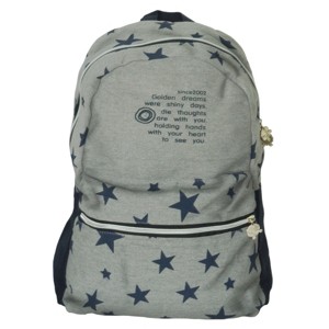 Slickblue Fabric Outdoor Backpack, Zipper Interior & Front Pocket, School Daypack, Practical, Gray, 15" x 14.5" x 5.5" - 1 of 4