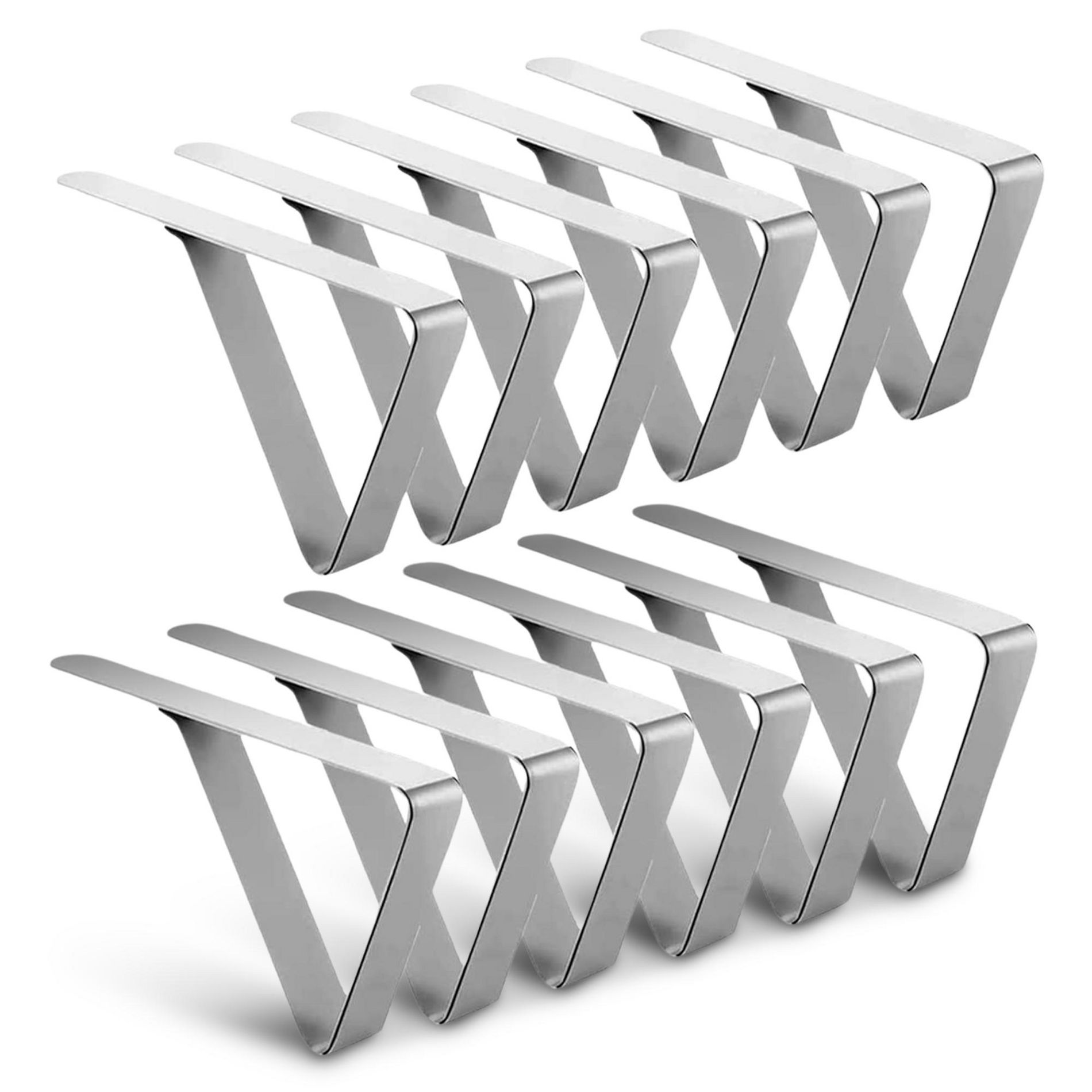 Cheer Collection Set of 12 Stainless Steel Tablecloth Clips