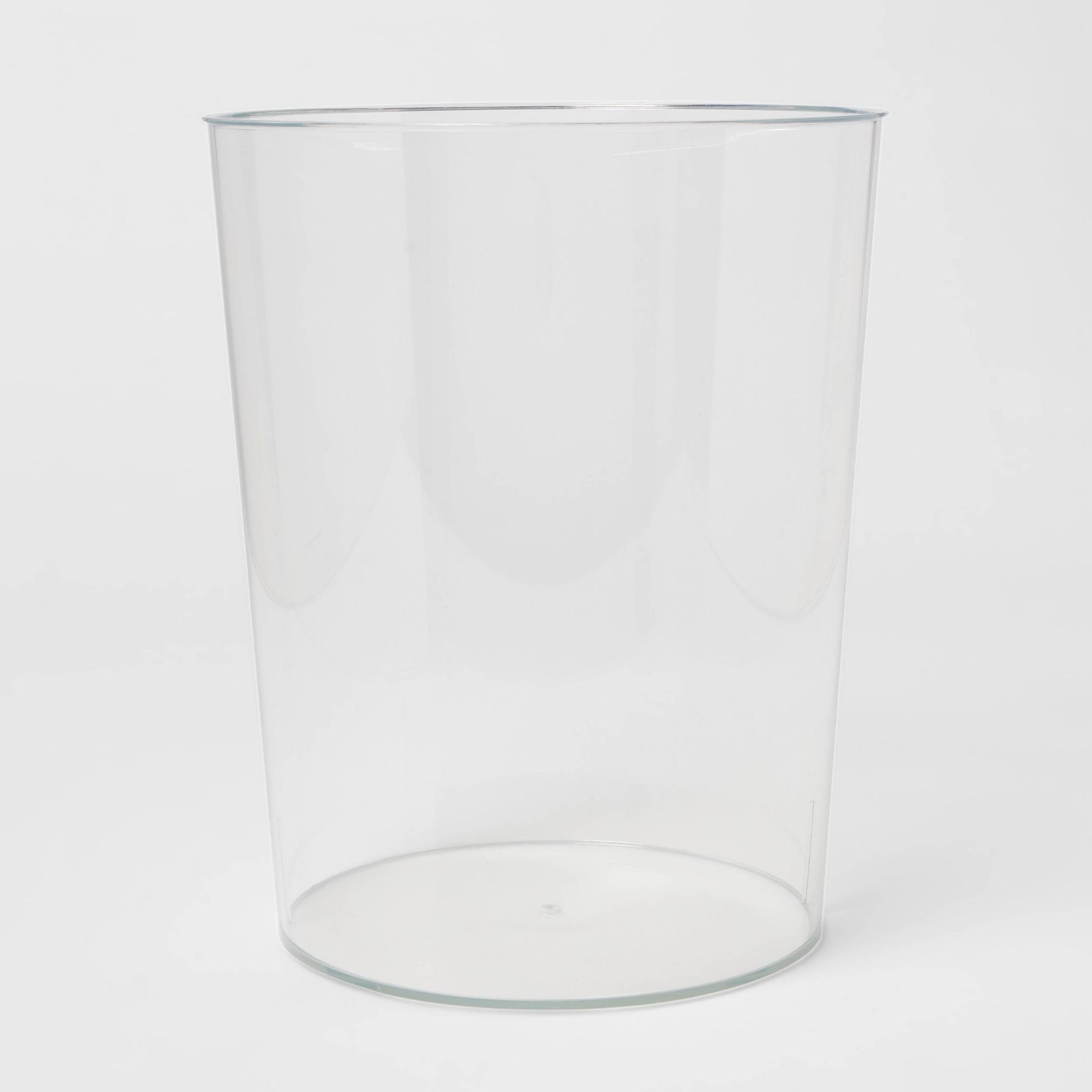 Solid Bathroom Wastebasket Clear - Room Essentials™: Plastic, 10.5" High, 6.5L Acrylic Trash Container