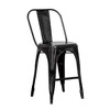 Treasure Trove Accents 2pk Inkwell Counter Height Dining Chairs Black: Sturdy Metal Frame, No Assembly Required - 4 of 4