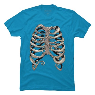 Men's Design By Humans Your Rib Is an Octopus By huebucket T-Shirt