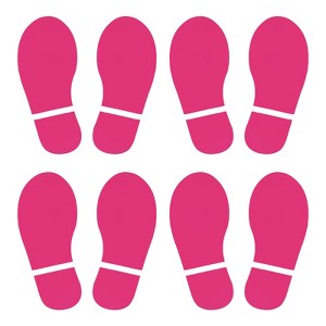 Unique Bargains Home Classroom Floor Stairs Decal PVC Footprint Sticker 4 Pairs - 1 of 4