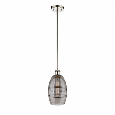 Vaz - 1 Light Stem Hung Mini Pendant In Industrial Style-8.13 Inches Tall and 5.88 Inches Wide