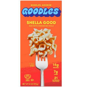 Goodles Mac & Cheese Shella Good Noodles, Cheddar, Shells, Regular, 6 oz (Pack of 4) - 1 of 1