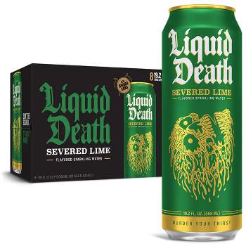 Liquid Death Severed Lime Agave Sparkling Water - 8pk/19.2 fl oz Cans