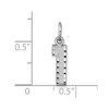 Black Bow Jewelry 14k White Gold, Varsity Collection, Small D/C Pendant, Number 1 - 4 of 4