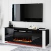 Real Relax 70 in. TV stand for TVs up to 80 in. with electric fireplace and LED lights Entertainment Center - 2 of 4